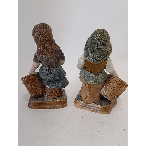 350 - Bruders Urbach (BU), 2 x Figures, 14cm high