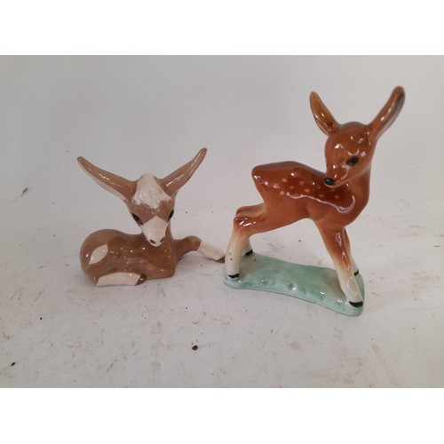 518 - Five Small Ceramic Animal Figures to include 3 with Hummel mark and a SZEILER Deer.     (5)