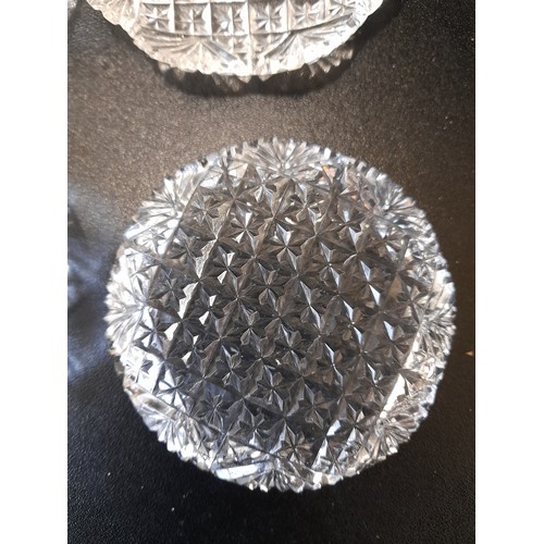 541 - 4 x Glass Pin Dishes, 8cm diameter