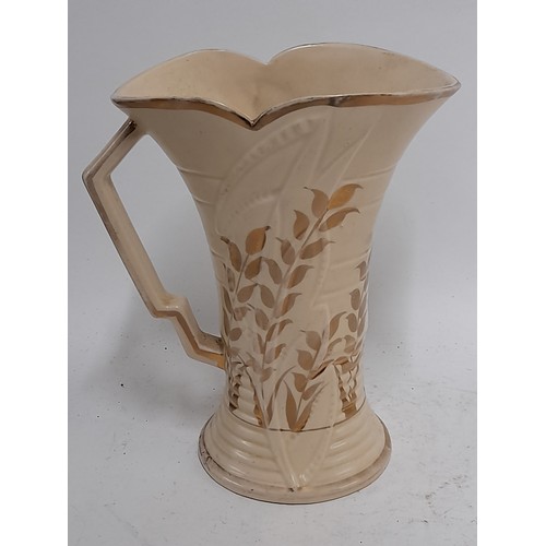 565 - Arthur Wood Art Deco Jug, 20cm high