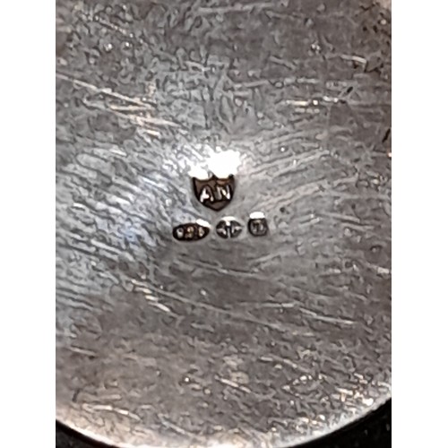 588 - Small Round SILVER Pill Box Stamped 925