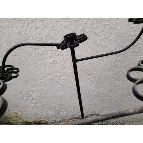 638 - Wrought Iron Pair of Candle Holders (welding required) 100cm high x 70cm wide