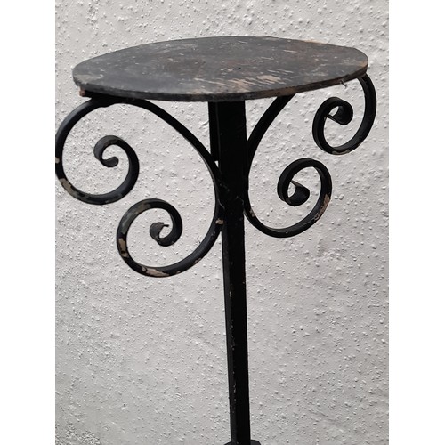 640 - Wrought Iron Plant Stand, 103cm high