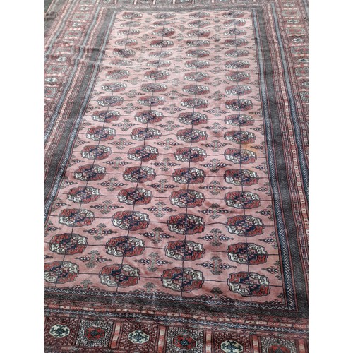 647 - Large Boukara Pal Rug with Damage to one side, 345cm x 249cm