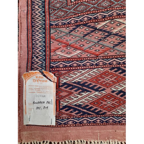 647 - Large Boukara Pal Rug with Damage to one side, 345cm x 249cm