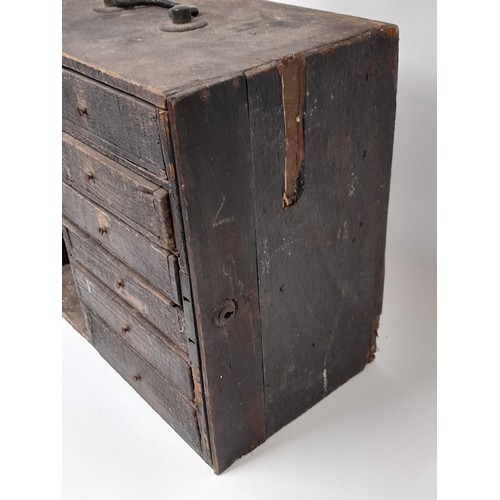 655 - Small engineers Chest with 6 Drawers 36cm x 19cm x 30cm