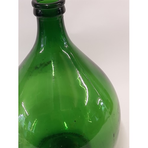 664 - Green Glass Carboy, 40cm high