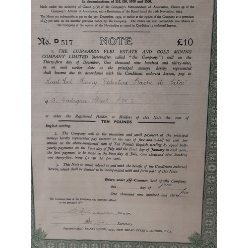 667 - Framed and Glazed Share Certificate dated 1935