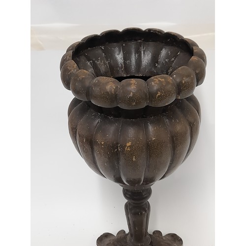 670 - Cast Alloy Metal Urn/ Planter, 45cm high