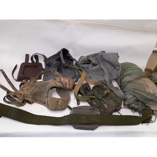 699 - Box Containing a Quantity of Military Bags and a Parachute