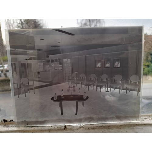 705 - Large Quantity of Glass photographic Plates with 2 vintage Photo print drier/glazers