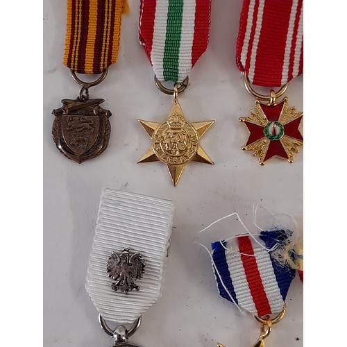 178 - 8 x Miniature Military Medals