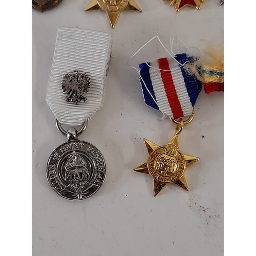 178 - 8 x Miniature Military Medals