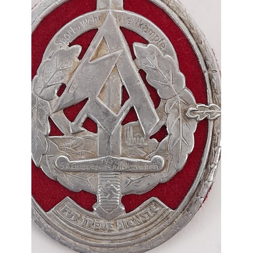 188 - WW2 Period Third Reich Sport Badge, 7.5cm x 6cm