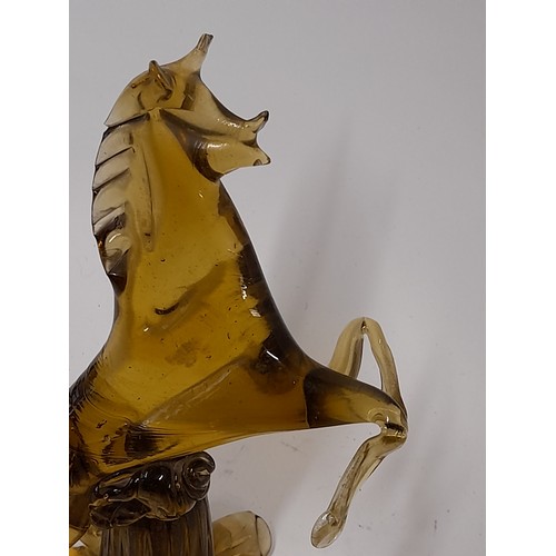 195 - Murano Glass, Style Stallion, 23cm high