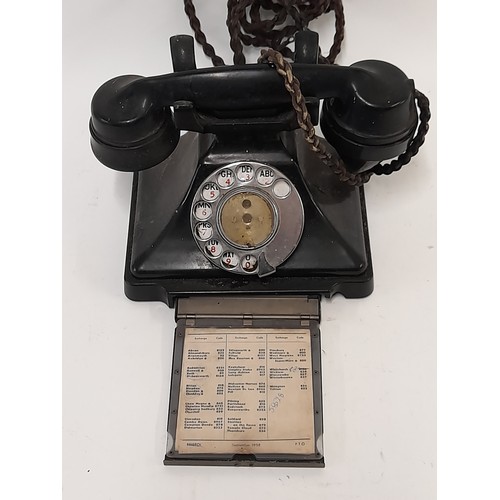 199 - Vintage Bakelite Telephone with old wiring