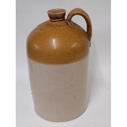 206 - Local Interest Stoneware Jug embossed Wm Hurdle Weymouth, 37cm high