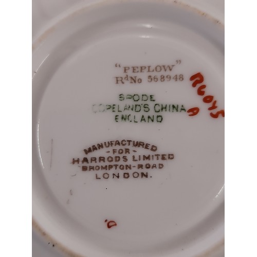 217 - Spode Copeland China, 7 Cups and 3 saucers 'Peplow' manufactured for Harrods Ltd.       (7)