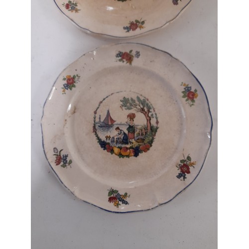 219 - 2 x Villeroy & Boch Watteau Plates, 20cm diameter