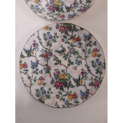 220 - 2 x Royal Tuder Ware Barker Bros Ltd in 'Lorna Doone' Pattern, 25.5cm diameter