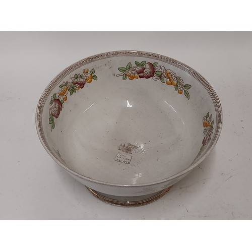 234 - Large Antique Ironstone Indian Tree Pedestal Bowl, 23cm x 13cm ( john mereson)