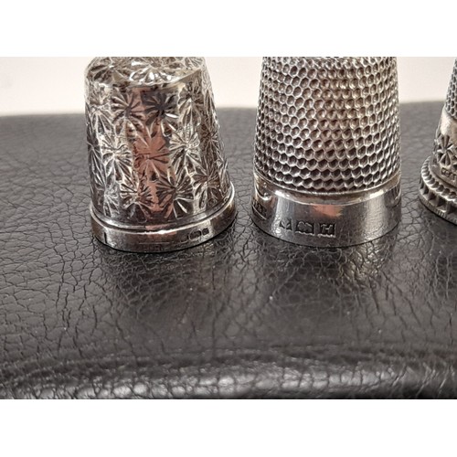 170 - 4 x Silver Thimbles