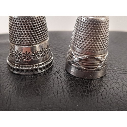 170 - 4 x Silver Thimbles