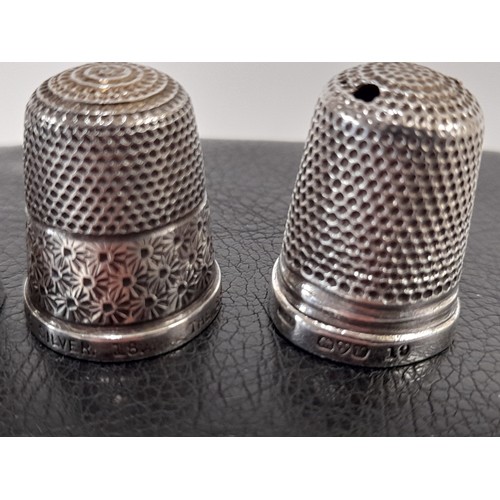 170A - 4 Silver Thimbles