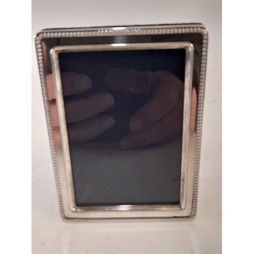 170E - 2 x Silver Hallmarked  Photograph Frames to include Mappin & Webb, 10cm x 7.5cm