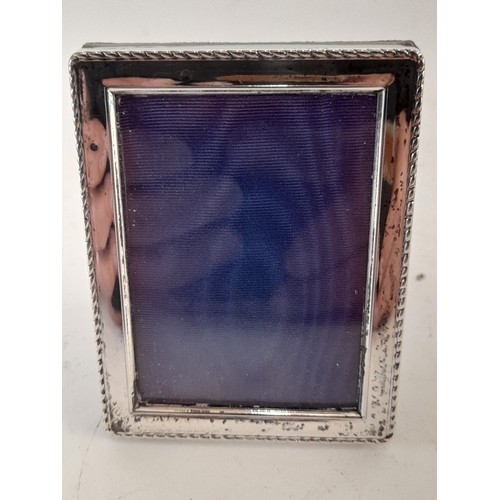 170F - 2 x Silver Photograph Frames. 8.5cm x 7.5cm