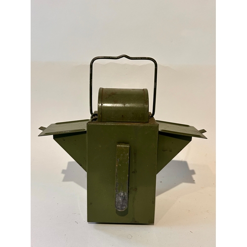 507 - Belgium Military Issue Signal Lamp. 21cm x 8cm x 8cm.