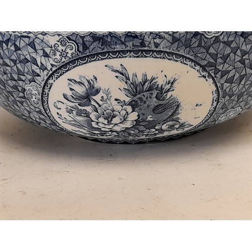 403 - Large Royal Bonn blue and white Bowl, 24.5cm diameter x 10.5cm high