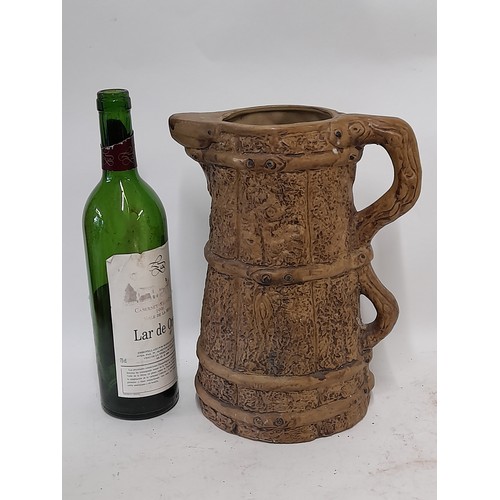 407 - Vintage Hillstonia Moira Double handle Ceramic Jug, 28cm high