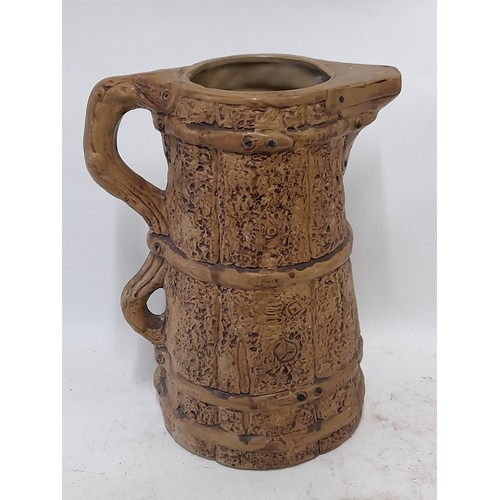 407 - Vintage Hillstonia Moira Double handle Ceramic Jug, 28cm high