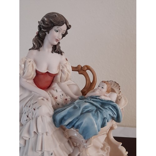 418 - Vintage Composite Italian Figure of a mother and child by DEAR, 23cm high