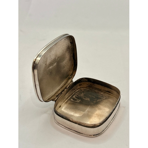 266 - Sterling Silver 925 Pill Box. 5cm x 4.5cm x 1.5cm, 30.3Grams.