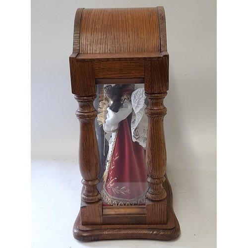 285 - Religious Cased Wax faced Madonna and Christ glazed to four sides, 45cm x 38cm x 22cm