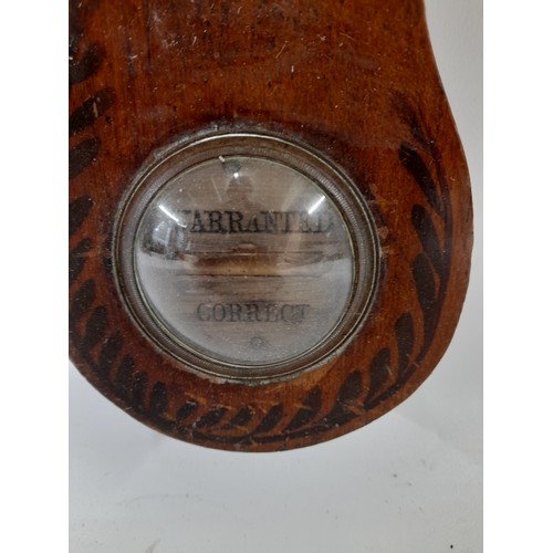 286 - Antique Banjo Barometer, 96cm x 25cm