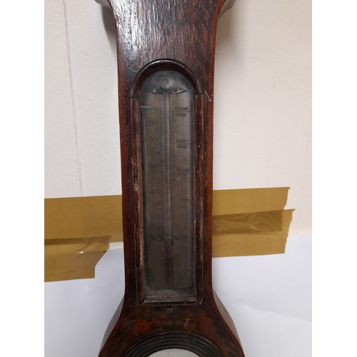 286 - Antique Banjo Barometer, 96cm x 25cm