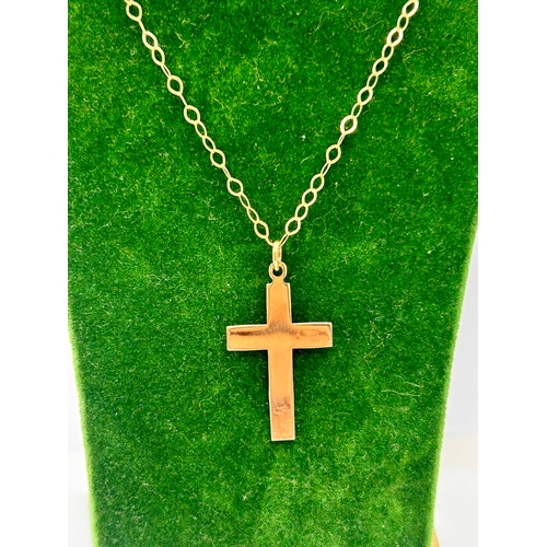 9Ct Gold Necklace To Include A 9Ct Gold Hallmarked Cross Pendant ...