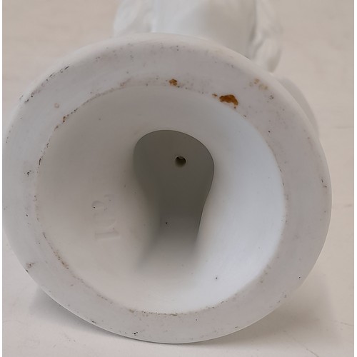 54 - Continental Parian Ware Bust of German Playwright and Philosopher Friedrich Schiller,  15cm high