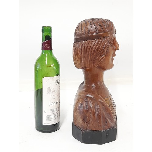 178 - Art Nouveau Carving of a Lady, 34cm high x 23cm wide