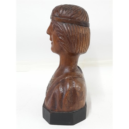 178 - Art Nouveau Carving of a Lady, 34cm high x 23cm wide