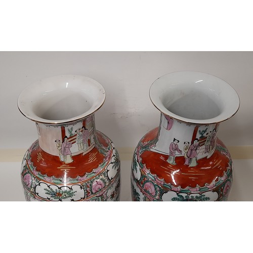 194 - Pair of Large Chinese Vases with marks to base, 46cm high