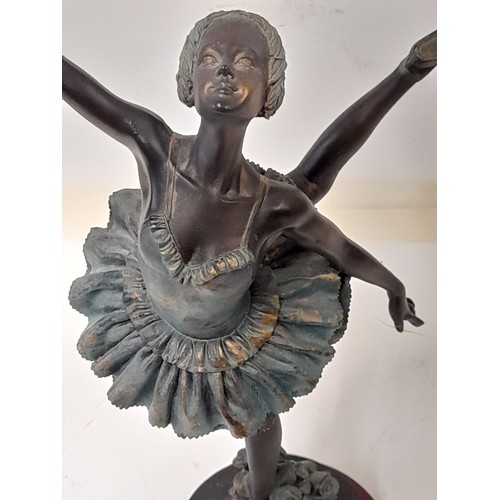 196 - A Bronzed Resin Figurine of a Ballerina, 46cm high