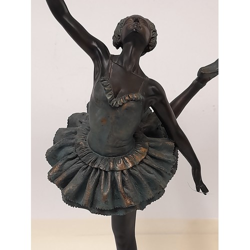 196 - A Bronzed Resin Figurine of a Ballerina, 46cm high