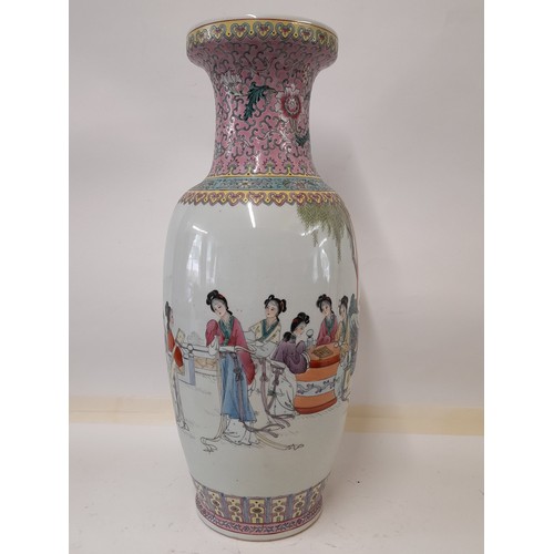 Large Floor Standing Chinese Vase with mark to base,62cm high