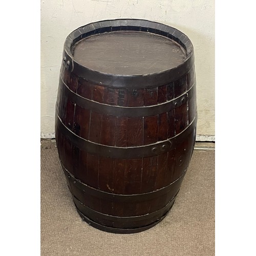 180 - Similar To Previous Lot Antique Coopered Port Barrel. 67 cms High.