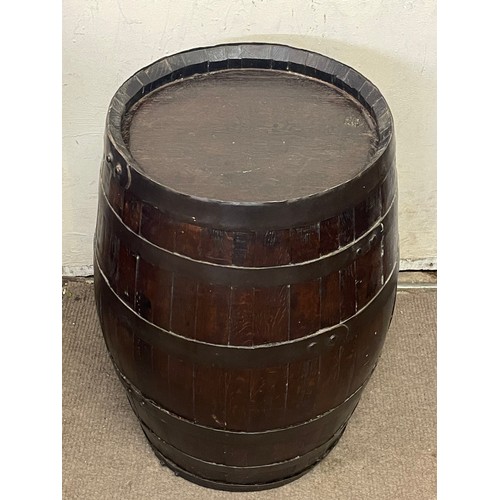 180 - Similar To Previous Lot Antique Coopered Port Barrel. 67 cms High.