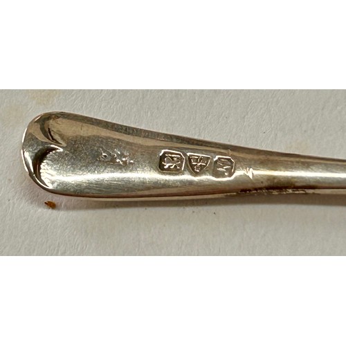 202 - Blue Glassed Silver Hallmarked Four Footed Salt Cellar To Include A Silver Hallmarked Spoon. 5.5cm x... 